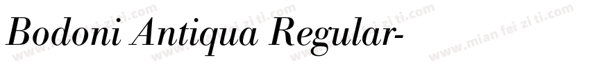 Bodoni Antiqua Regular字体转换